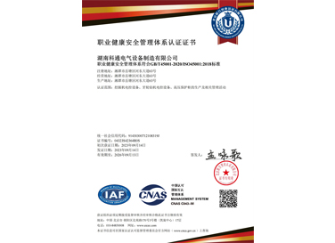 職業健康安全管理體系認證